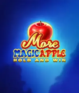 Discover the spellbinding allure of the More Magic Apple slot game by 3 Oaks Gaming, showcasing a luminous red apple against a rich blue background. This graphic conveys the magical theme of the game. Suited for fans of fantasy, the vibrant color scheme and attractive artwork make this slot stand out. 