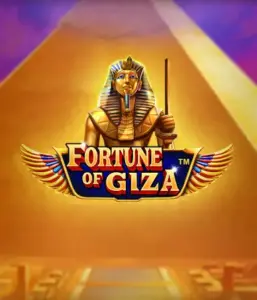 Step into the ancient world of Fortune of Giza slot by Pragmatic Play, highlighting a noble depiction of a Pharaoh before the iconic pyramid backdrop. This graphic captures the splendor of Egyptian heritage, perfect for those interested in ancient civilizations, offering a fascinating adventure.